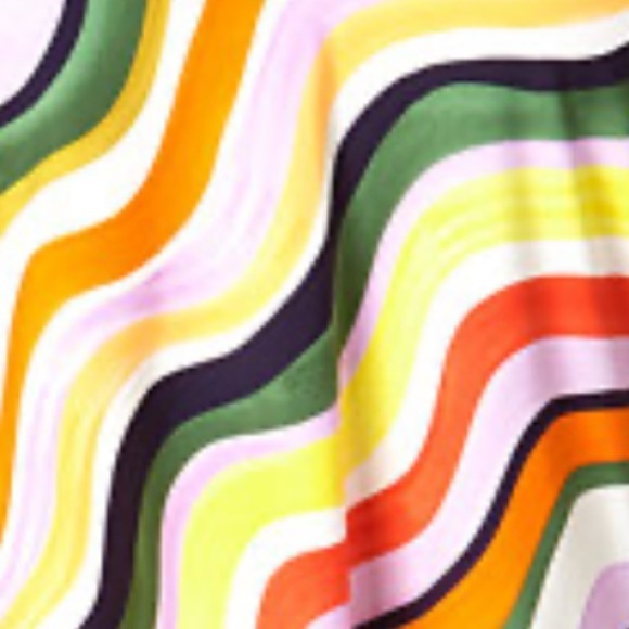 Anne Cole Printed Mulit Color Wavey Tankini Swim Top Criss Cross Back M NEW - Picture 12 of 13